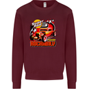 Rockabily Hot Rod Hotrod Dragster Mens Sweatshirt Jumper Maroon
