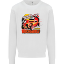 Rockabily Hot Rod Hotrod Dragster Mens Sweatshirt Jumper White