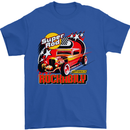 Rockabily Hot Rod Hotrod Dragster Mens T-Shirt Cotton Gildan Royal Blue