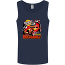 Rockabily Hot Rod Hotrod Dragster Mens Vest Tank Top Navy Blue