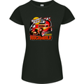 Rockabily Hot Rod Hotrod Dragster Womens Petite Cut T-Shirt Black