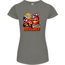 Rockabily Hot Rod Hotrod Dragster Womens Petite Cut T-Shirt Charcoal