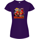 Rockabily Hot Rod Hotrod Dragster Womens Petite Cut T-Shirt Purple