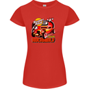 Rockabily Hot Rod Hotrod Dragster Womens Petite Cut T-Shirt Red