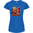 Rockabily Hot Rod Hotrod Dragster Womens Petite Cut T-Shirt Royal Blue
