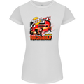 Rockabily Hot Rod Hotrod Dragster Womens Petite Cut T-Shirt White