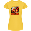 Rockabily Hot Rod Hotrod Dragster Womens Petite Cut T-Shirt Yellow