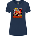 Rockabily Hot Rod Hotrod Dragster Womens Wider Cut T-Shirt Navy Blue