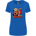 Rockabily Hot Rod Hotrod Dragster Womens Wider Cut T-Shirt Royal Blue