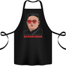 Rocket Man Kim Jong-un Missile Test Funny Cotton Apron 100% Organic Black