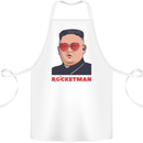 Rocket Man Kim Jong-un Missile Test Funny Cotton Apron 100% Organic White
