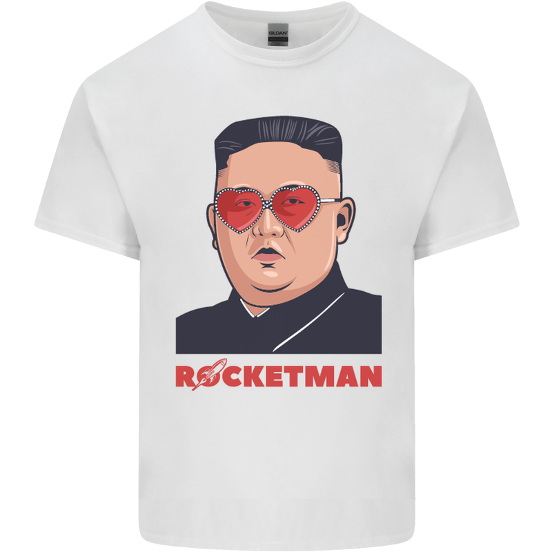 Rocket Man Kim Jong-un Missile Test Funny Kids T-Shirt Childrens White