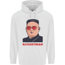Rocket Man Kim Jong-un Missile Test Funny Mens Hoodie White