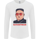 Rocket Man Kim Jong-un Missile Test Funny Mens Long Sleeve T-Shirt White