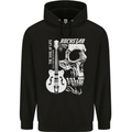 Rockstar Skull Rock Heavy Metal Guitar Mens 80% Cotton Hoodie Black