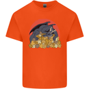 Role Play Games Dragon RPG Dice Funny Kids T-Shirt Childrens Orange