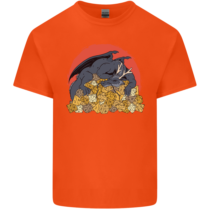 Role Play Games Dragon RPG Dice Funny Kids T-Shirt Childrens Orange