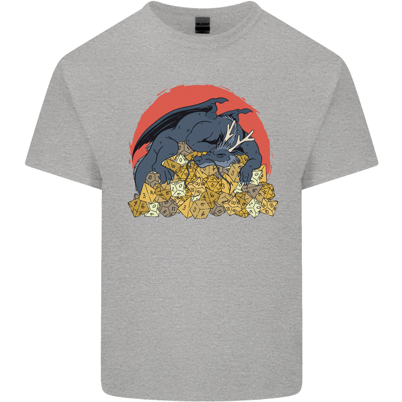 Role Play Games Dragon RPG Dice Funny Kids T-Shirt Childrens Sports Grey