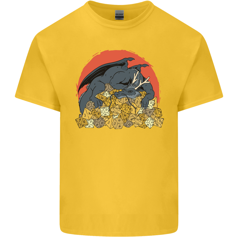 Role Play Games Dragon RPG Dice Funny Kids T-Shirt Childrens Yellow