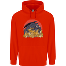 Role Play Games Dragon RPG Dice Funny Mens 80% Cotton Hoodie Bright Red