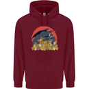 Role Play Games Dragon RPG Dice Funny Mens 80% Cotton Hoodie Maroon