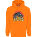 Role Play Games Dragon RPG Dice Funny Mens 80% Cotton Hoodie Orange
