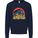 Role Play Games Dragon RPG Dice Funny Mens Sweatshirt Jumper Navy Blue