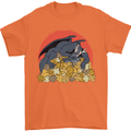 Role Play Games Dragon RPG Dice Funny Mens T-Shirt Cotton Gildan Orange