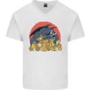 Role Play Games Dragon RPG Dice Funny Mens V-Neck Cotton T-Shirt White