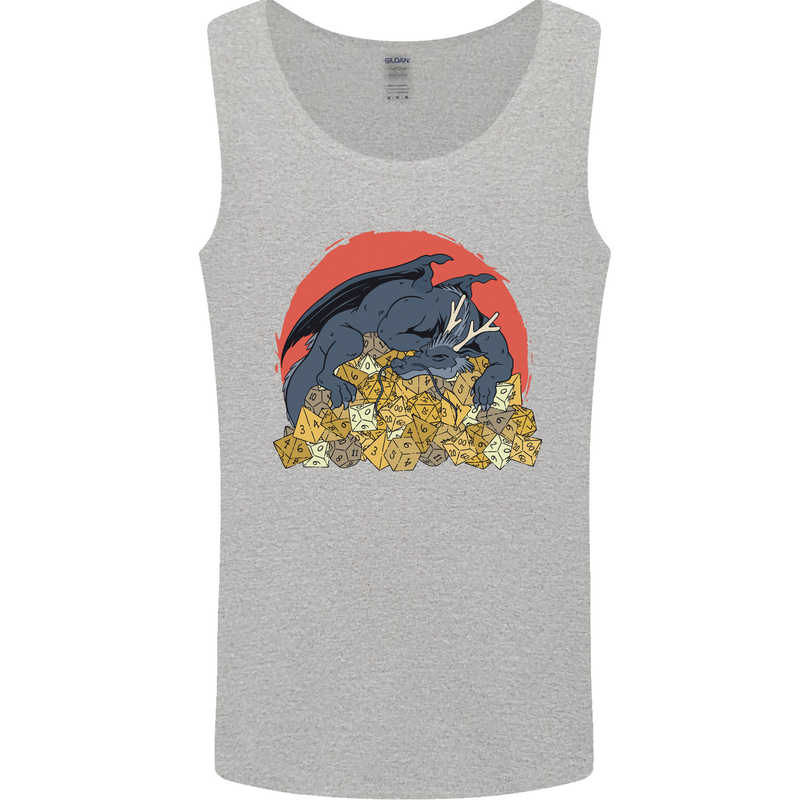 Role Play Games Dragon RPG Dice Funny Mens Vest Tank Top Sports Grey