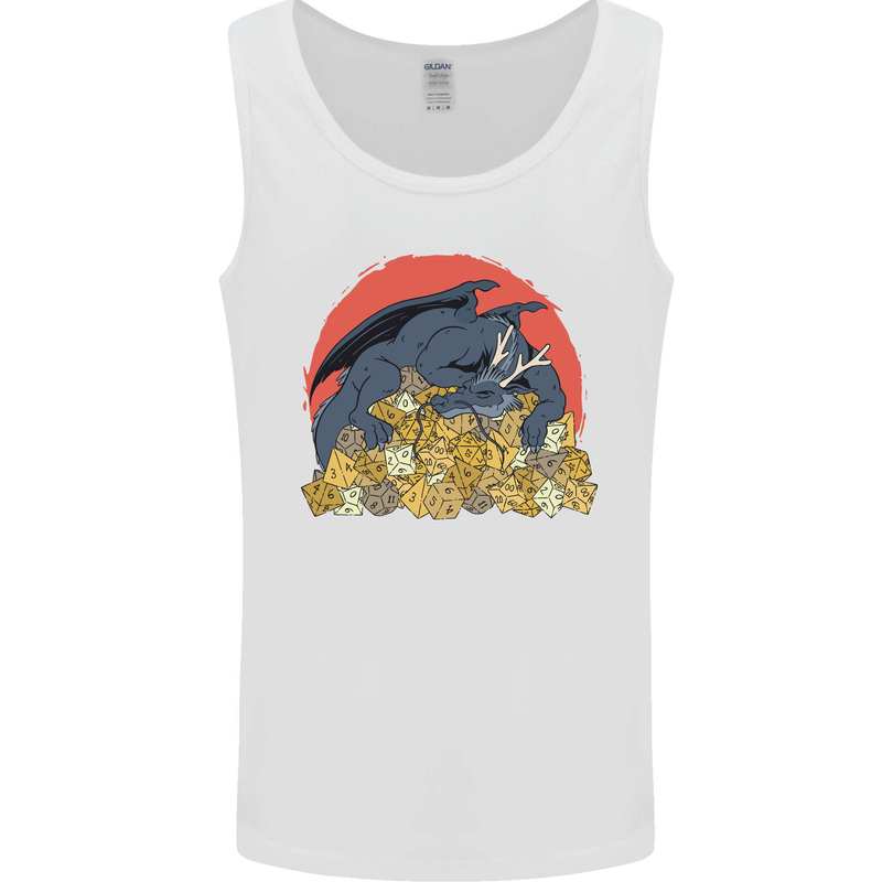 Role Play Games Dragon RPG Dice Funny Mens Vest Tank Top White