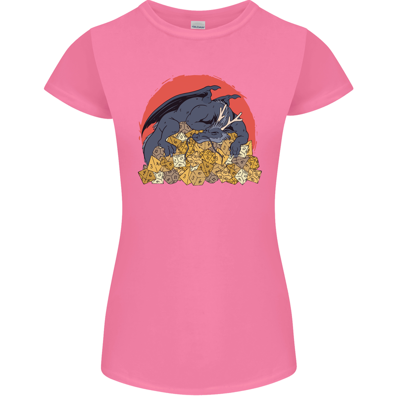 Role Play Games Dragon RPG Dice Funny Womens Petite Cut T-Shirt Azalea