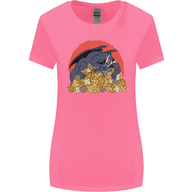 Role Play Games Dragon RPG Dice Funny Womens Wider Cut T-Shirt Azalea