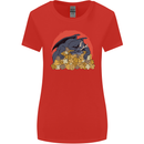 Role Play Games Dragon RPG Dice Funny Womens Wider Cut T-Shirt Red
