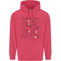 Roller Skating Boot Blueprint Childrens Kids Hoodie Heliconia