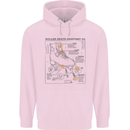 Roller Skating Boot Blueprint Childrens Kids Hoodie Light Pink