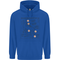 Roller Skating Boot Blueprint Childrens Kids Hoodie Royal Blue