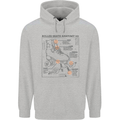 Roller Skating Boot Blueprint Childrens Kids Hoodie Sports Grey