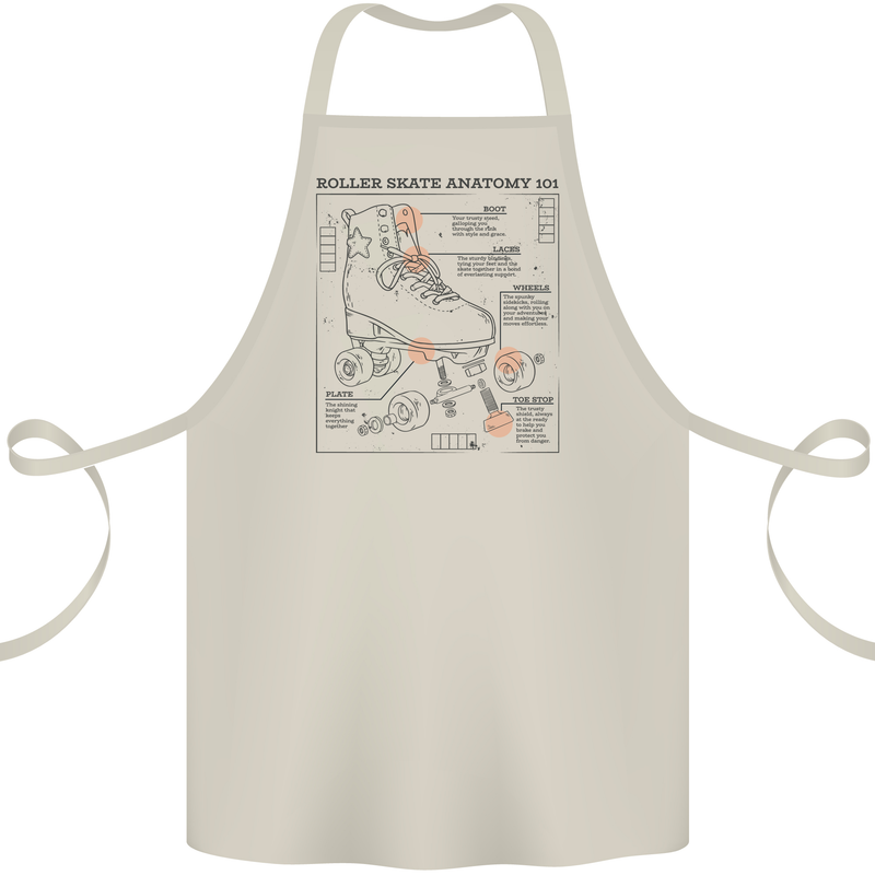 Roller Skating Boot Blueprint Cotton Apron 100% Organic Natural