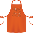 Roller Skating Boot Blueprint Cotton Apron 100% Organic Orange