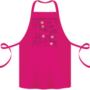 Roller Skating Boot Blueprint Cotton Apron 100% Organic Pink