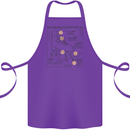 Roller Skating Boot Blueprint Cotton Apron 100% Organic Purple
