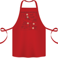 Roller Skating Boot Blueprint Cotton Apron 100% Organic Red