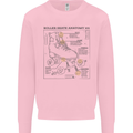 Roller Skating Boot Blueprint Kids Sweatshirt Jumper Light Pink