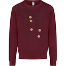 Roller Skating Boot Blueprint Kids Sweatshirt Jumper Maroon