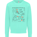 Roller Skating Boot Blueprint Kids Sweatshirt Jumper Peppermint