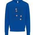 Roller Skating Boot Blueprint Kids Sweatshirt Jumper Royal Blue