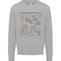 Roller Skating Boot Blueprint Kids Sweatshirt Jumper Sports Grey