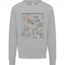 Roller Skating Boot Blueprint Kids Sweatshirt Jumper Sports Grey