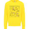 Roller Skating Boot Blueprint Kids Sweatshirt Jumper Yellow